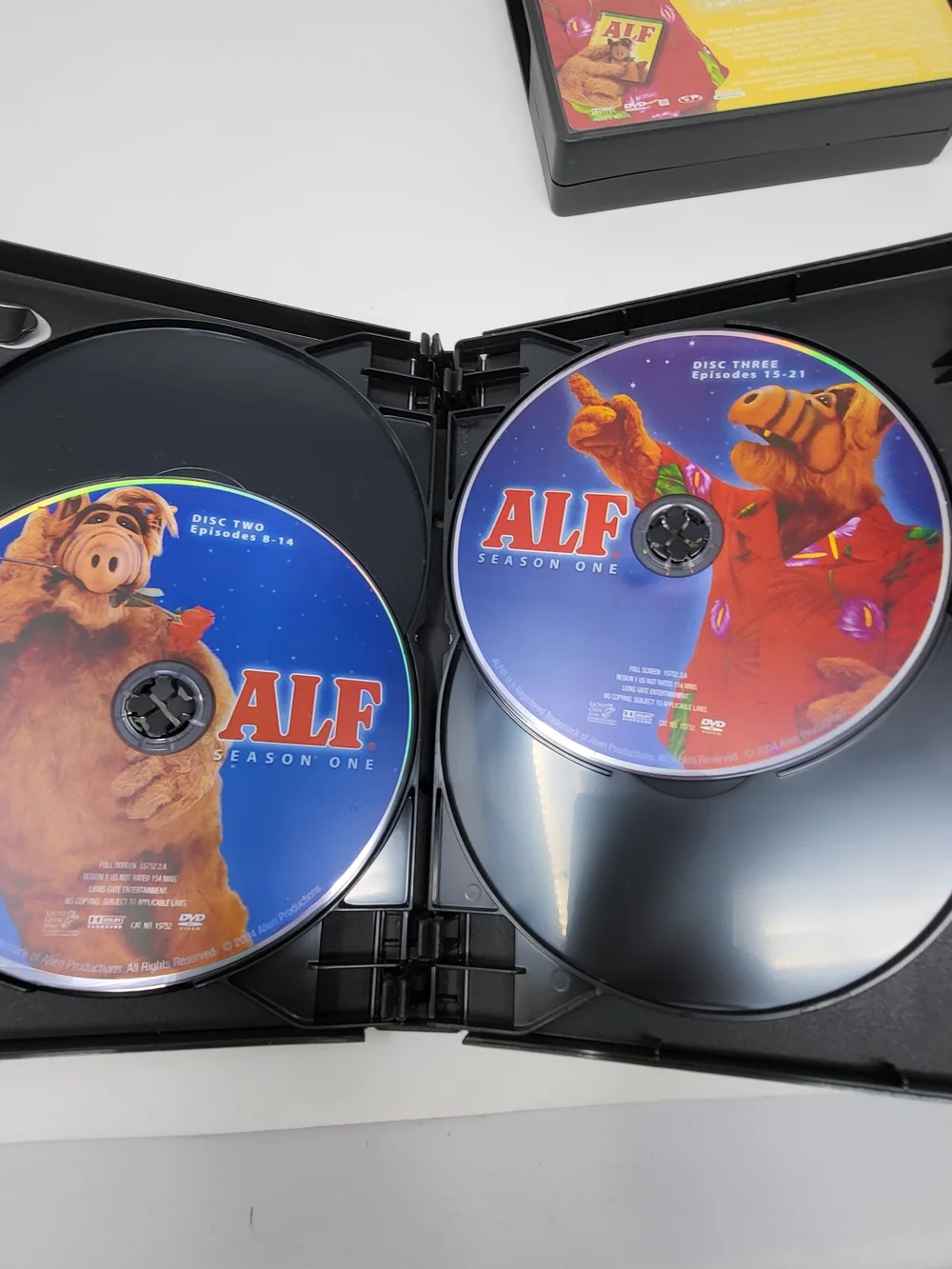 ALF DVD Box Set Seasons 1-4 - Colorful Spines (Blue, Yellow, Green, Purple)